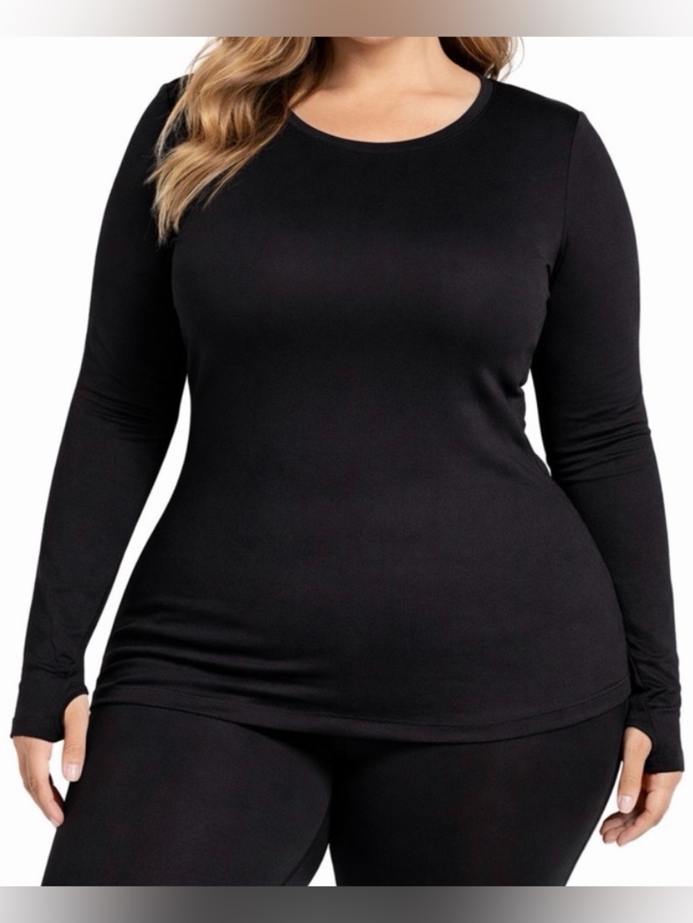 Cuddl Duds ClimateRight Thermal Top Black Women’s size 3X Plush Warmth(C40✨
